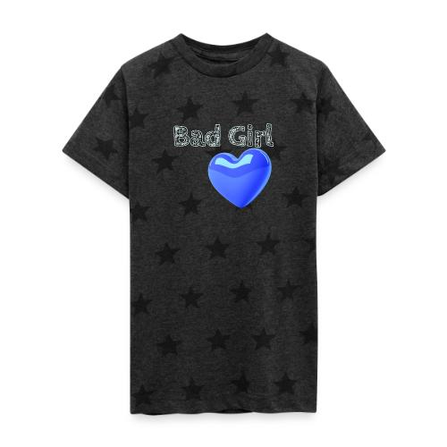Smoon City_Bad Girl - Kid's 5 Star Print T-Shirt