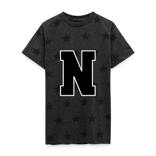 Varsity Letter N Athletic Font Graphic - Kid's 5 Star Print T-Shirt
