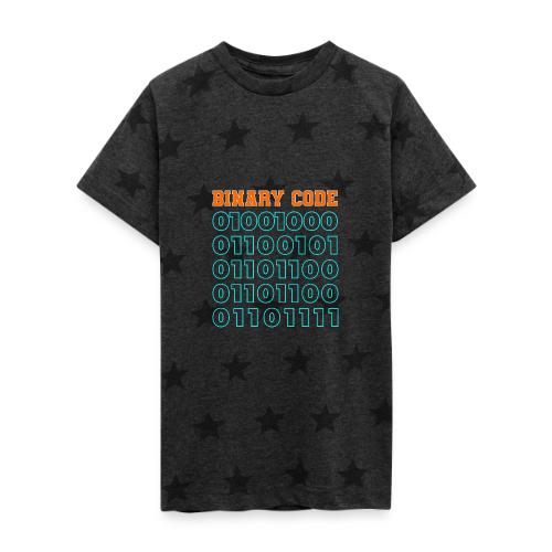 Say Hello in Binary code - Kid's 5 Star Print T-Shirt