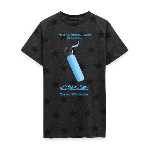 Emotional Support Water Bottle T-Shirt | Still Anx - Kid's 5 Star Print T-Shirt