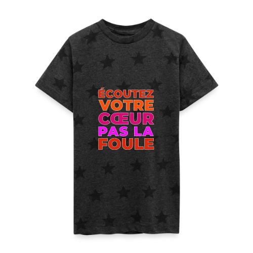 Heart first - Kid's 5 Star Print T-Shirt
