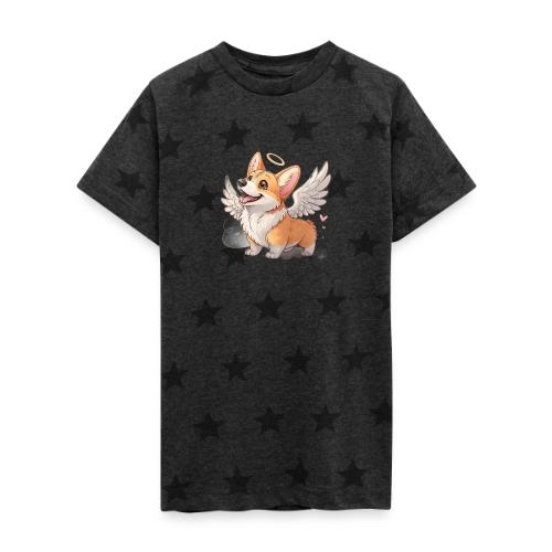Angel Wings Corgi - Kid's 5 Star Print T-Shirt