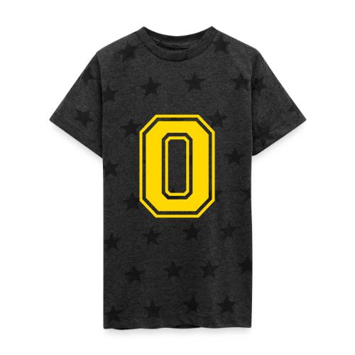Letter O – Capital Athletic Alphabet Monogram - Kid's 5 Star Print T-Shirt
