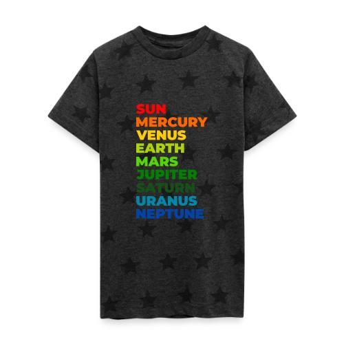 Color the solar system - Kid's 5 Star Print T-Shirt