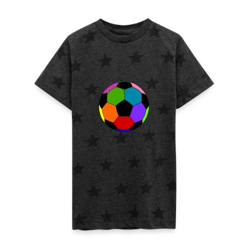 Multi-colored soccer ball - Kid's 5 Star Print T-Shirt