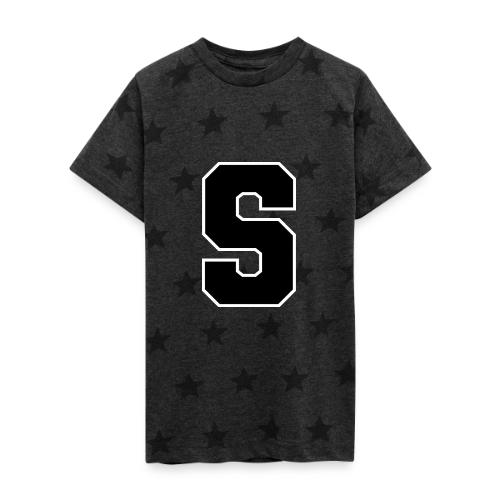Varsity Letter S Collegiate Alphabet Art - Kid's 5 Star Print T-Shirt