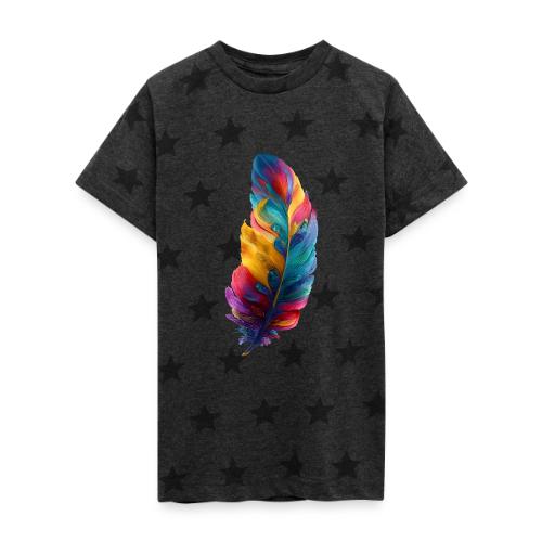 Spectrum Feather Flow - Kid's 5 Star Print T-Shirt
