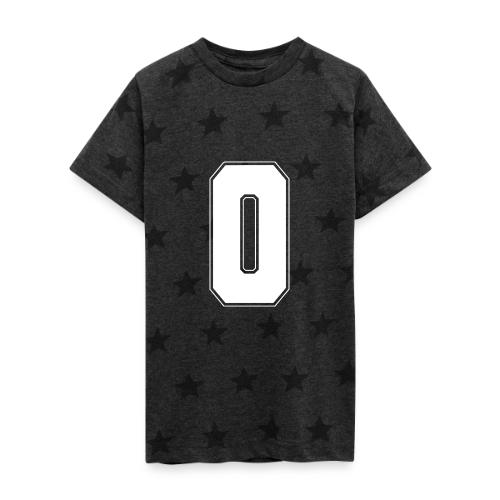 White Letter O – Varsity Alphabet Monogram - Kid's 5 Star Print T-Shirt
