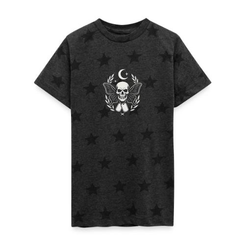 Skull butterfly dog tags - Kid's 5 Star Print T-Shirt