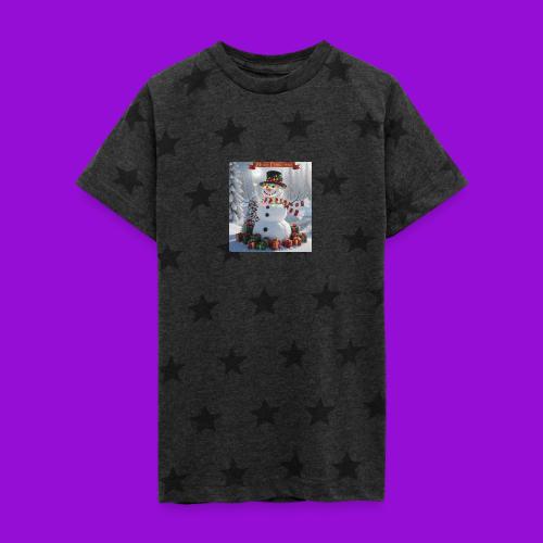 Merry Christmas - Kid's 5 Star Print T-Shirt