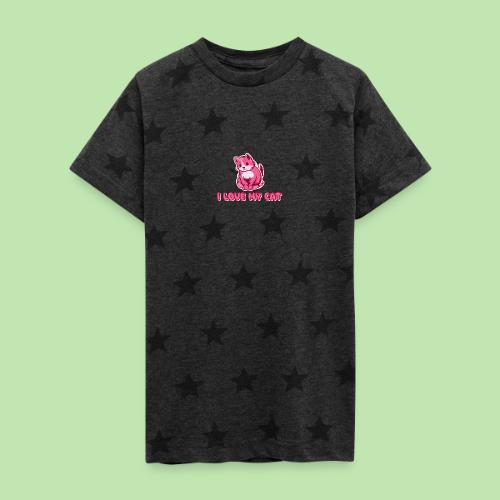 I love my cat - Kid's 5 Star Print T-Shirt