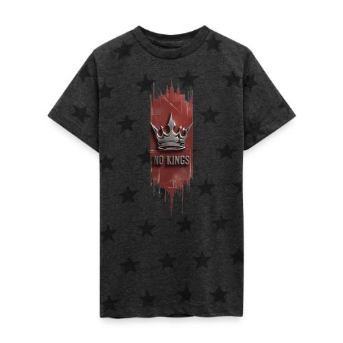 NO KINGS - Distressed Anarchy Crown - Kid's 5 Star Print T-Shirt
