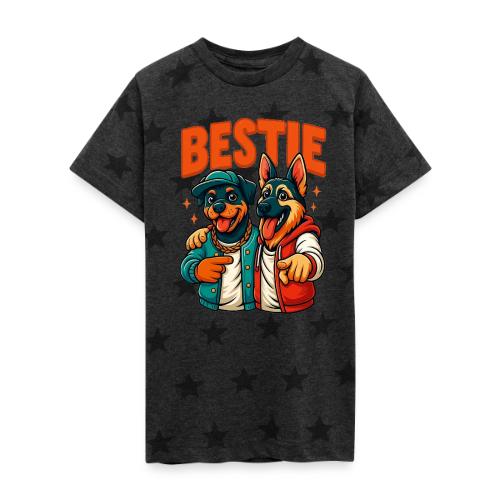 Hip Hop Dog Besties Shirt for Friends & Pet Lovers - Kid's 5 Star Print T-Shirt