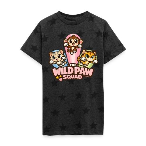 Wild Paw Squad Cute Animal Friends - Kid's 5 Star Print T-Shirt