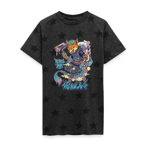 Kitsune Street Rebel - Kid's 5 Star Print T-Shirt