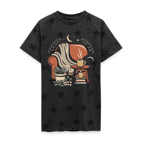 Moonlit Cozy Night Recliner - Kid's 5 Star Print T-Shirt