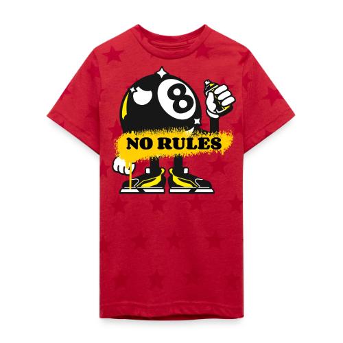 No Rules 8 Ball - Kid's 5 Star Print T-Shirt