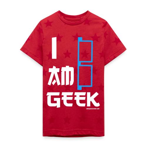 iamGEEK Retro Future - Kid's 5 Star Print T-Shirt