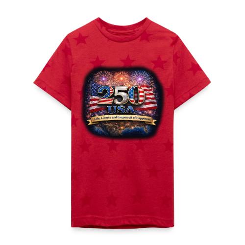 USA 250th Celebration - Kid's 5 Star Print T-Shirt