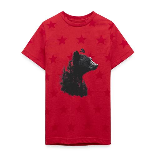 Forest Within the Bear - Kid's 5 Star Print T-Shirt