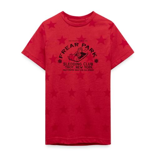 RO Frear Park Sledding Club Distressed Dark - Kid's 5 Star Print T-Shirt