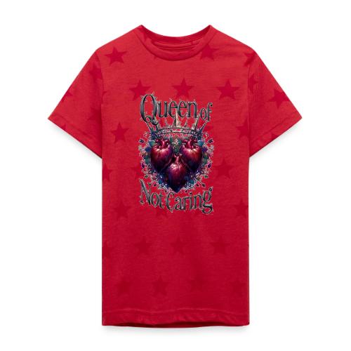 Queen of Not Caring T-Shirt - Kid's 5 Star Print T-Shirt