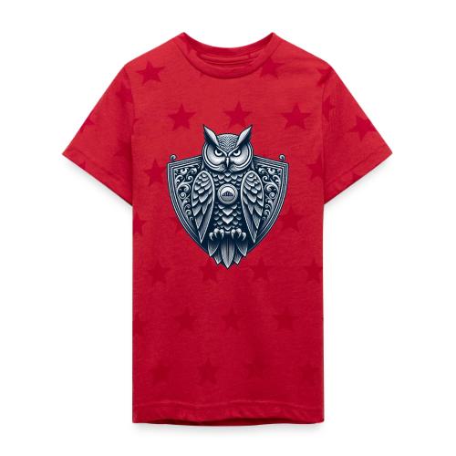 Night Watch Owl T Shirt, Sarcastic Dad Gift - Kid's 5 Star Print T-Shirt
