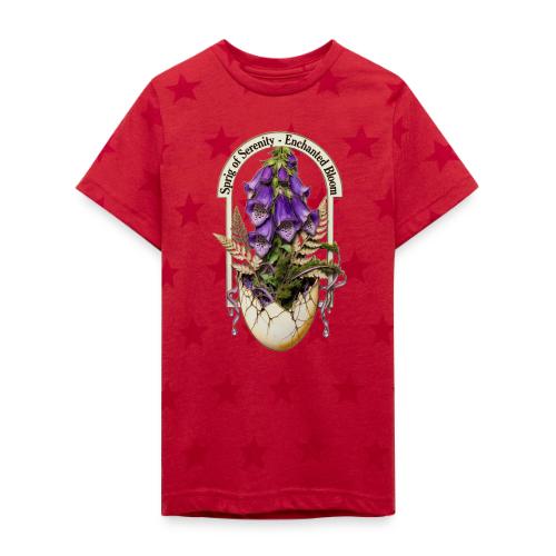 Spring Serenity Foxglove Tee, Easter Gift for wife - Kid's 5 Star Print T-Shirt
