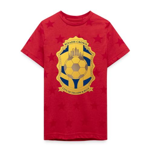 Riyadh Crown T Shirt, Modern Desert Pride Gift - Kid's 5 Star Print T-Shirt