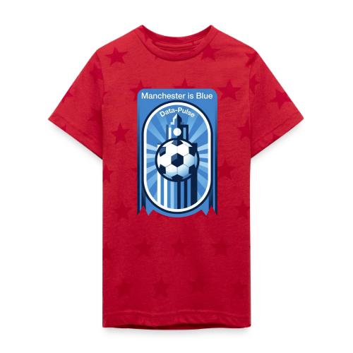 Manchester is Blue Soccer City T Shirt, Apparel - Kid's 5 Star Print T-Shirt