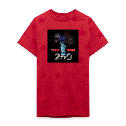 1776 - 2026 - 250 Years USA | Fireworks - Kid's 5 Star Print T-Shirt