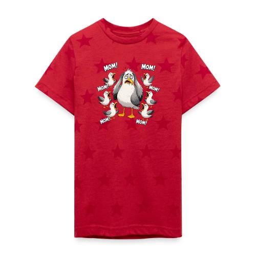 Seagull Mom Chaos - Kid's 5 Star Print T-Shirt