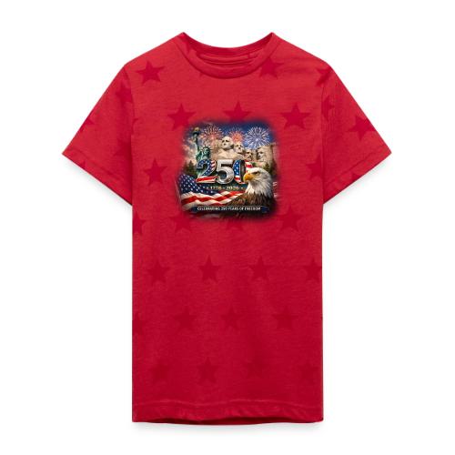 1776-2026 | Celebrating 250 Years of Freedom - Kid's 5 Star Print T-Shirt