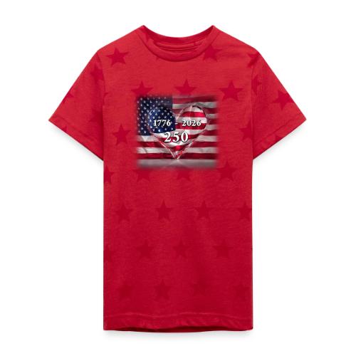 1776-2026 | 250 Years USA - Kid's 5 Star Print T-Shirt