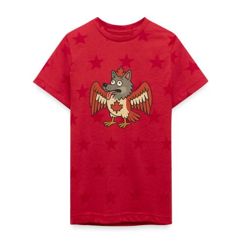 Maple-Mad Wolfbird – Quirky Canadian Creature - Kid's 5 Star Print T-Shirt