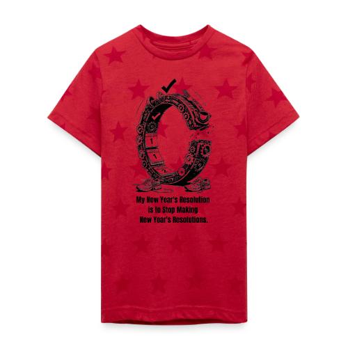 The Resolution Loop - Sarcastic New Year's T-Shirt - Kid's 5 Star Print T-Shirt