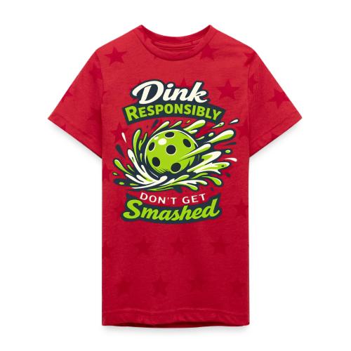 Dink Responsibly Don’t Get Smashed Pickleball Art - Kid's 5 Star Print T-Shirt