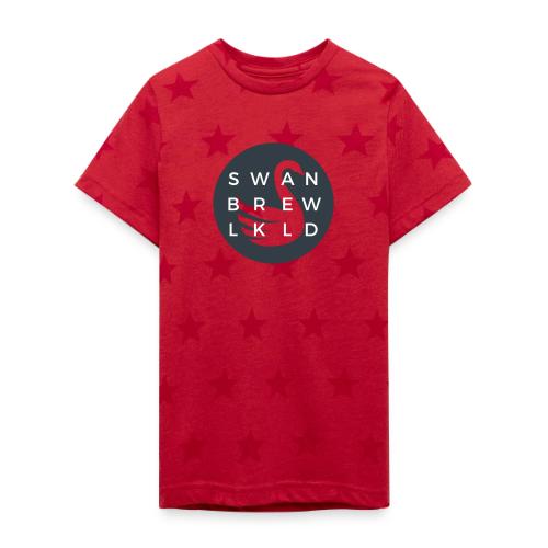 Modern Swan Brewing Logo - Kid's 5 Star Print T-Shirt