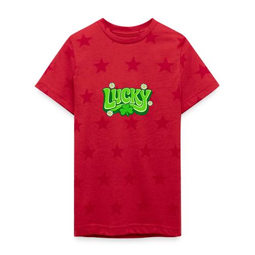 Lucky 70s Retro T-Shirt - Kid's 5 Star Print T-Shirt