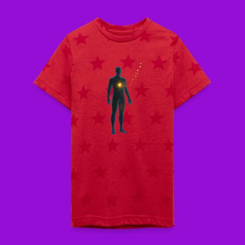 Glowing Chest Personl - Kid's 5 Star Print T-Shirt
