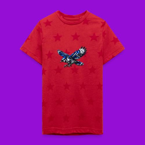 Silver Blue Jay Dive - Kid's 5 Star Print T-Shirt