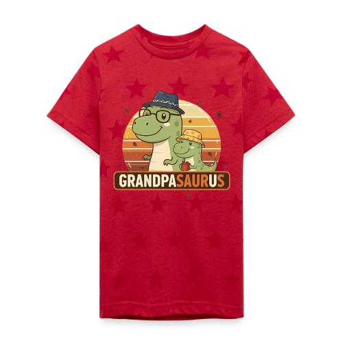 GrandpaSaurus Sunset Duo - Kid's 5 Star Print T-Shirt