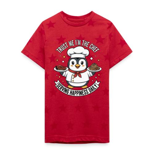 cute Penguin Chef-Funny Cartoon Daily Happiness - Kid's 5 Star Print T-Shirt