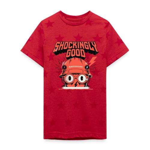 Funny Shockingly Good Electrician - Kid's 5 Star Print T-Shirt