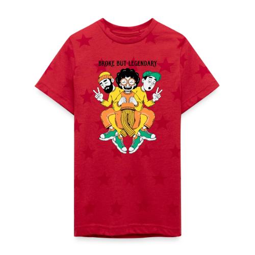 Legendary Broke Crew Retro - Kid's 5 Star Print T-Shirt