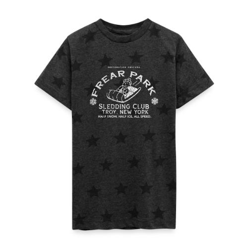 RO Frear Park Sledding Club Distressed Light - Kid's 5 Star Print T-Shirt