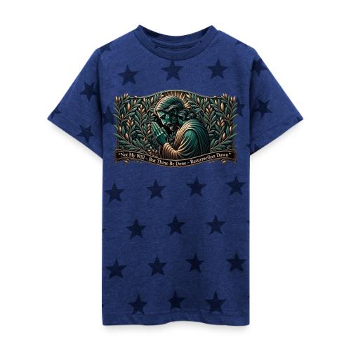 Easter Not My Will Gethsemane T Shirt, Bro Gift - Kid's 5 Star Print T-Shirt
