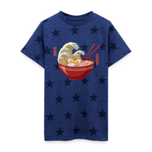 The Great Wave of Ramen - Kid's 5 Star Print T-Shirt