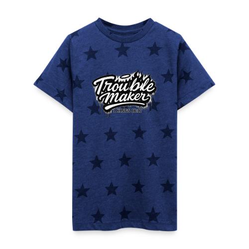 Troublemaker - Kid's 5 Star Print T-Shirt