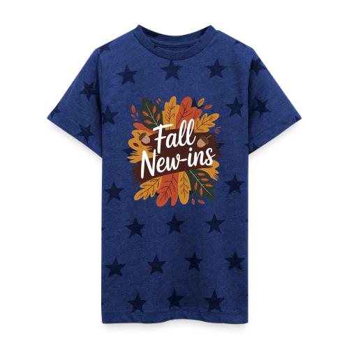 Fall New-Ins Autumn Leaves Acorn Seasonal Outfit - Kid's 5 Star Print T-Shirt